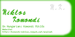 miklos komondi business card